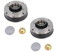 AB Tools 2Pk 200 X 50mm Brake Drums & Bearings For Ifor Williams Trailer 4 Stud 5.5" Pcd