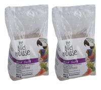 AB Tools 2Pk 2Kg Parrot Bird Sand With Oyster Calcium & Mineral Aid Digestion Cage Litter