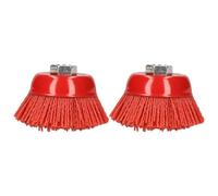 AB Tools 2Pk 75mm Nylon Filament Abrasive Cup Brush Metal Polishing Rust Removal