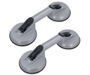 AB Tools 2Pk Aluminium Double Suction Lifter Glass Window Mirror Metal Dent Puller
