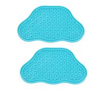 AB Tools 2Pk Blue Interactive Dog Slow Lick Mat With Suction Cups Food Accessories