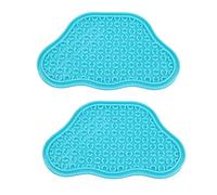 AB Tools 2PK Blue Interactive Dog Slow Lick Mat With Suction Cups Food Accessories