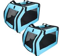 AB Tools 2Pk Blue Medium Dog Puppy Car Seat Carrier 30.5X33X51Cm For Pets Upto 25Lbs