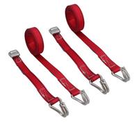 AB Tools 2Pk Cam Buckle Strap Stainless Steel 3.7M Tie Luggage Straps Marine Grade Claw Hooks