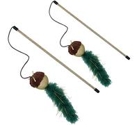 AB TOOLS 2PK Cat Kitten Christmas Acorn Teaser Interactive Chaser Play Toy