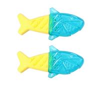 AB Tools 2PK Chillout Cool Soak Shark Dog Toy Heat Relief Puppy Teething Play 6x17cm