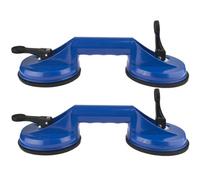 AB Tools 2Pk Double Suction Pads Lifter Pad Glass Window Mirror Metal Puller Dent