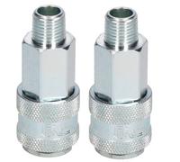 AB Tools 2Pk Japanese American Nitto Profile Female Coupler 1/4" Bsp Male Thread Air