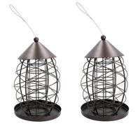 AB Tools 2Pk Lantern Bird Feeder Fatball Holder Hanging Feeding Station Wild Birds