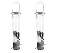 AB Tools 2Pk Large Deluxe Bird Feeder Seed Holder Hanging Feeding Station Wild Birds