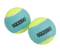 AB Tools 2Pk Large Squeaky Tennis Balls Puppy Dog Chuck Fetch Play Time- 8Cm