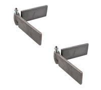 AB Tools 2Pk Left Self Aligning Ball Steel Butt Hinge Weld-On Heavy Duty 50X250mm