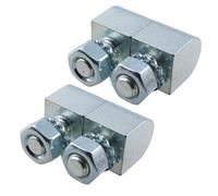AB Tools 2Pk Lift Off Knuckle Hinge M8 Studs Brass Pin 16X30mm Heavy Duty Industrial