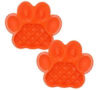 AB Tools 2Pk Orange Interactive Dog Slow Feeder Food Accessories Control Fast Eating