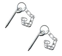 AB Tools 2Pk Round Cotter Pin & Chain 10mm By 110mm Trailer Tipper Tailgate Tailboard