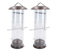 AB Tools 2Pk Small Deluxe Bird Feeder Nyjer Seed Holder Hanging Feed Station Wild Birds