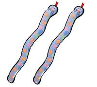 AB Tools 2Pk Super Tough Plush Snake Dog Toy With Squeak Dog Play Tug Gift