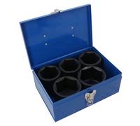 AB Tools 3/4" Drive Shallow Metric 6 Sided Single Hex Sockets 55mm - 70mm 5Pc Set