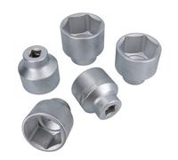 AB Tools 3/4 Drive Shallow Sockets Metric Set 55mm - 70mm 5Pc 6 Sided Single Hex