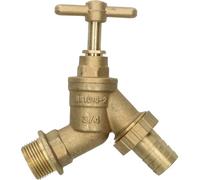 AB Tools 3/4" Hose Union Bib Tap Brass Outdoor Water Supply Weather-Resistant Barb