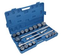 AB Tools 3/4" Socket Set Metric Sizes 21Pcs 19mm To 50mm Extension Ratchet 12 Sided