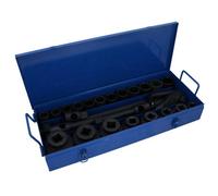 AB Tools 3/4In + 1In Drive Metric Impact Socket Set 21mm - 65mm With Ratchet 26Pc Set