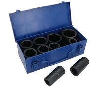 AB Tools 3/4In Drive Deep Metric Impact Socket Set 6 Sided 22mm - 50mm 8Pc Set