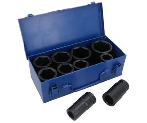 AB Tools 3/4In Drive Deep Metric Impact Socket Set 6 Sided 22mm - 50mm 8Pc Set