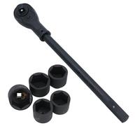 AB Tools 3/4in Drive Heavy Duty Reversible Ratchet + 5 Shallow Metric Sockets 55 - 70mm