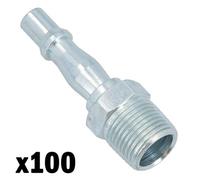 AB Tools 3/8" Bsp Male Quick Release Air Line Hose Fittings Connectors For Compressor 100Pk