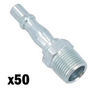 AB Tools 3/8" Bsp Male Quick Release Air Line Hose Fittings Connectors For Compressor 50Pk