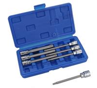 AB Tools 3/8" Drive Extra Long Male Tamper Torx Star Bits Security T25 - T60 8Pc Set