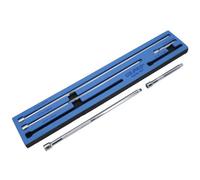 AB Tools 3/8" Drive Extra Long Socket Extension Bar Set 100mm - 600mm 5Pc Set