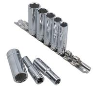 AB Tools 3/8" Drive Imperial Af / Sae Double Deep Sockets 5/16" - 3/4" 8Pc Set