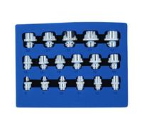 AB Tools 3/8" Drive Shallow Metric mm Shallow Sockets Bi-Hex 12 Point 8mm - 24mm 17Pc