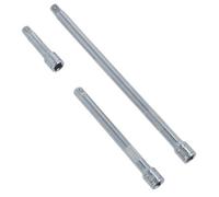 AB Tools 3/8" Drive Straight Socket Extension Bar Set 75mm 150mm + 250mm 3Pc