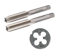 AB Tools 3/8" X 16 Bsw Whitworth Tap & Die Set Taper Plug & Die Tungsten Steel