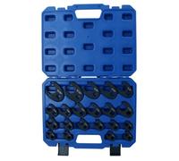 AB Tools 3/8In. + 1/2In. Metric Impact Crowfeet Crowfoot Spanner Wrench 8 - 32mm 21Pc