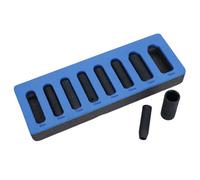 AB Tools 3/8In Drive Deep Metric Impact Impacted Sockets 6 Sided 8mm -19mm 8Pc Set