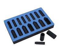 AB Tools 3/8In Drive Deep Metric Impact Impacted Sockets 6 Sided 8mm-22mm 15Pc Set