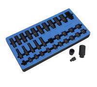 AB Tools 3/8In Drive Shallow And Deep Metric Impact Sockets 7mm - 22mm 32Pc 6 Sided