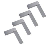 AB Tools 3 Inch (75mm) Engineers Set Square Right Angle Straight Edge Stainless Steel 4Pc