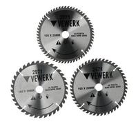 AB Tools 3 Pack - 160mm X 20/16mm Tct Circular Saw Blade 36T 48T 60T Wood Cutting