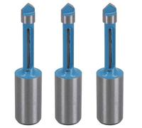 AB Tools 3 Pack Tct Panel Pilot Router Bit Cutting Tool 6.35mm D 45 Degree 1/2 Shank