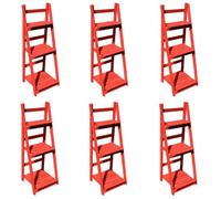 AB Tools 3 Shelf Tier Wooden Garden Planter Plant Display Rack Holder Flowers Herbs 6Pc