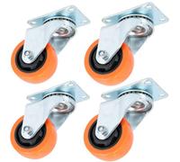AB Tools 3" Swivel Pvc Trolley Castor Wheel Roller Bearings 100Kg Load Per Wheel 4 Pack