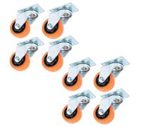 AB Tools 3" Swivel Pvc Trolley Castor Wheel Roller Bearings 100Kg Load Per Wheel 8 Pack