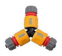AB Tools 3 Way Garden Hose Pipe Connector Joiner And 3 Hozelock Quick Release Fittings