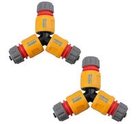 AB Tools 3 Way Garden Hose Pipe Coupler Connector Joiner And 3 Hozelock Quick Release Fittings 2Pk