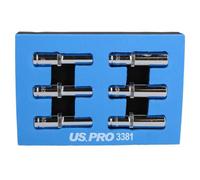 AB Tools 3 X 10mm And 3 X 13mm Metric 3/8" Drive 6 Sided Single Hex Deeps Socket 6Pc